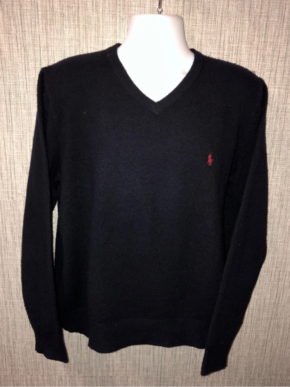 Classic Vintage Polo by Ralph Lauren 100% Lambswool V Neck Sweater